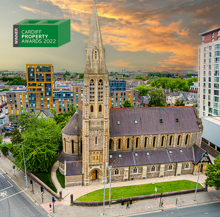 External picture of St James Church Cardiff